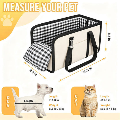 ⏳Time-Limited Special⏰Secure Travel Pet Booster – Portable Dog Car Seat Booster, Safety Harness Included Soft Padded Pet Travel Carrier for Small & Medium Dogs