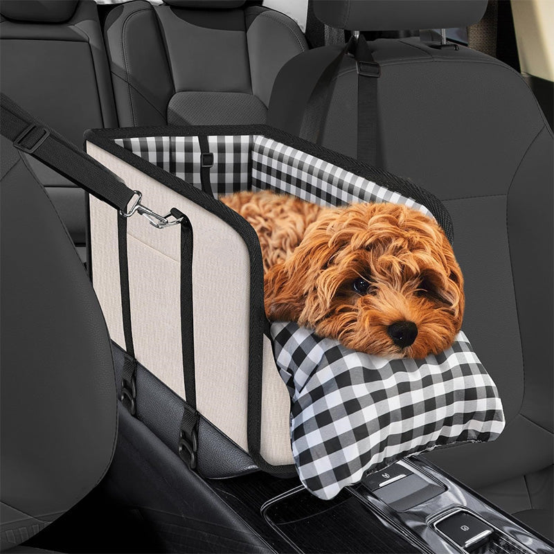 ⏳Time-Limited Special⏰Secure Travel Pet Booster – Portable Dog Car Seat Booster, Safety Harness Included Soft Padded Pet Travel Carrier for Small & Medium Dogs