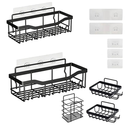 Drill-Free Bathroom Shelf Set