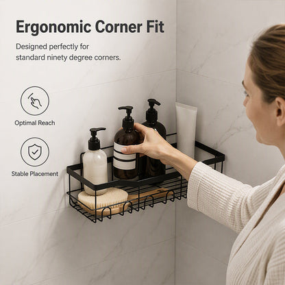 Drill-Free Bathroom Shelf Set