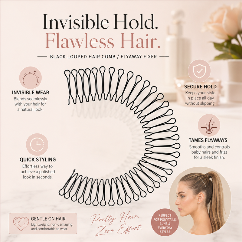 Flexible Invisible Grip Flyaway Hair Comb