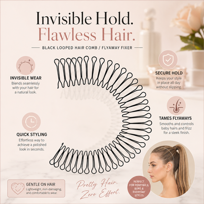 Flexible Invisible Grip Flyaway Hair Comb