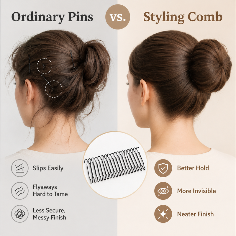 Flexible Invisible Grip Flyaway Hair Comb