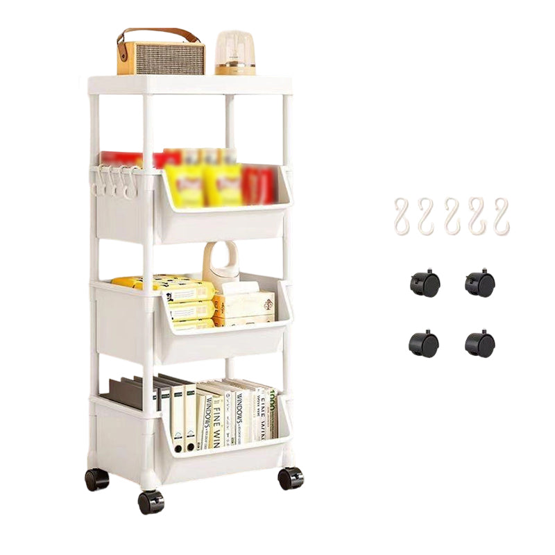 Multi-Tier Rolling Storage Cart for Narrow Spaces