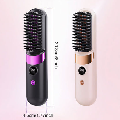 3-in-1 Portable Cordless Hair Straightener Comb
