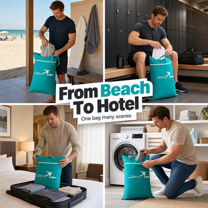 🏆 Last Day Special Price £8.78 ! 🔥Buy more save more🎁Large Waterproof Travel Laundry Bag – Durable, leakproof & spacious✨