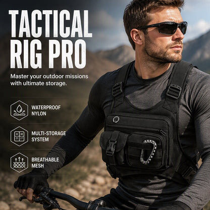 Men's Tactical Chest Rig Bag for Outdoor Cycling