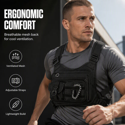 Men's Tactical Chest Rig Bag for Outdoor Cycling
