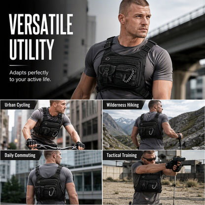 Men's Tactical Chest Rig Bag for Outdoor Cycling