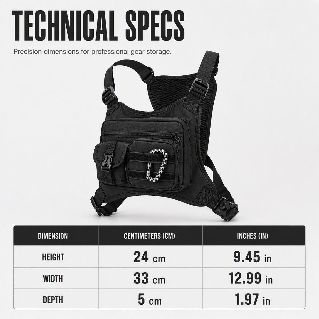 Men's Tactical Chest Rig Bag for Outdoor Cycling