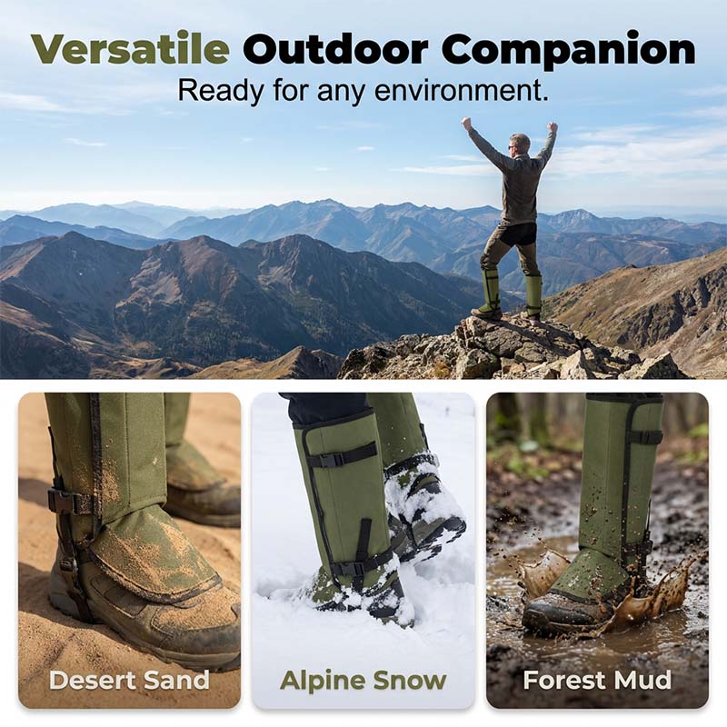 Waterproof Hiking Gaiters for Outdoor Adventures
