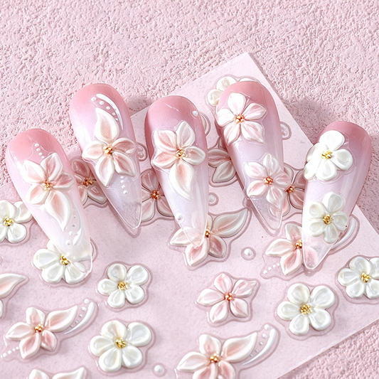 5D Floral Nail Stickers