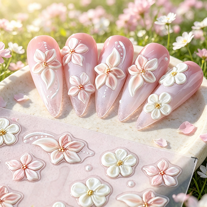 5D Floral Nail Stickers