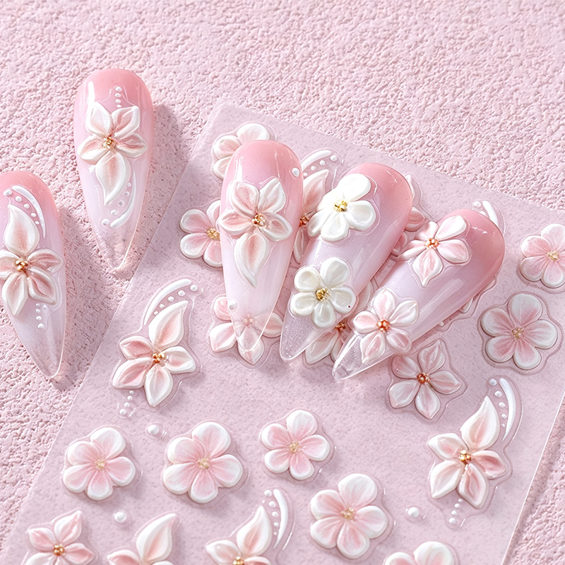 5D Floral Nail Stickers