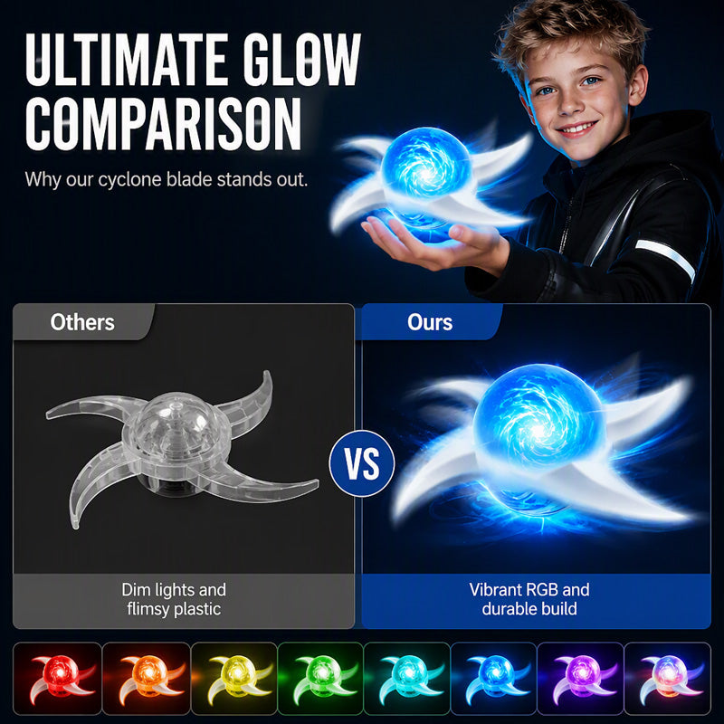 Glowing Cosplay Prop Whirlwind Spiral Rotating Shuriken
