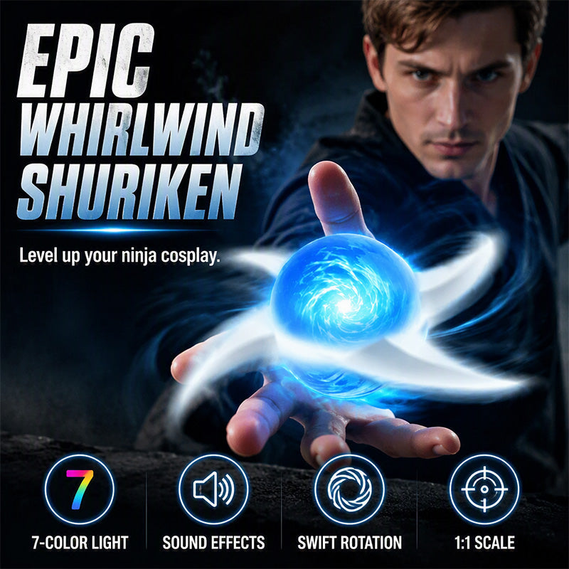 Glowing Cosplay Prop Whirlwind Spiral Rotating Shuriken