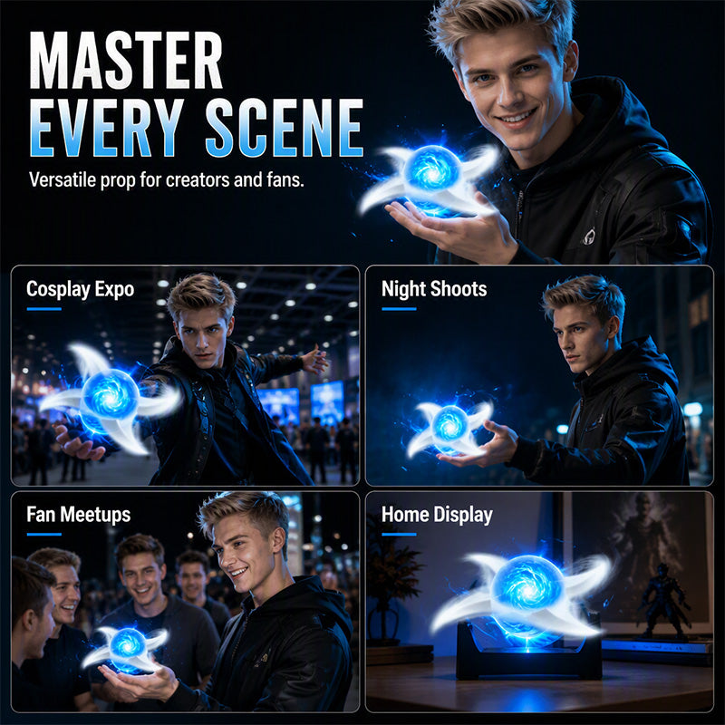 Glowing Cosplay Prop Whirlwind Spiral Rotating Shuriken