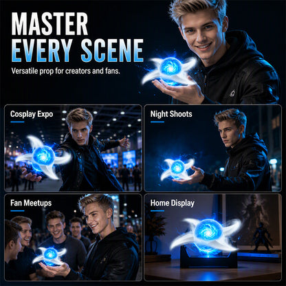 Glowing Cosplay Prop Whirlwind Spiral Rotating Shuriken