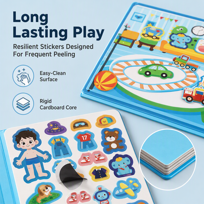 👧Kids Magnetic Quiet Book – Folding puzzle scenes, magnetic & educational – Boosts creativity & learning for boys & girls ✨