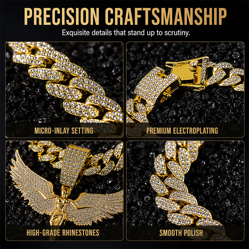 Men's Sprakling Rhinestone Pendant Necklace