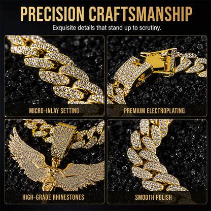Men's Sprakling Rhinestone Pendant Necklace