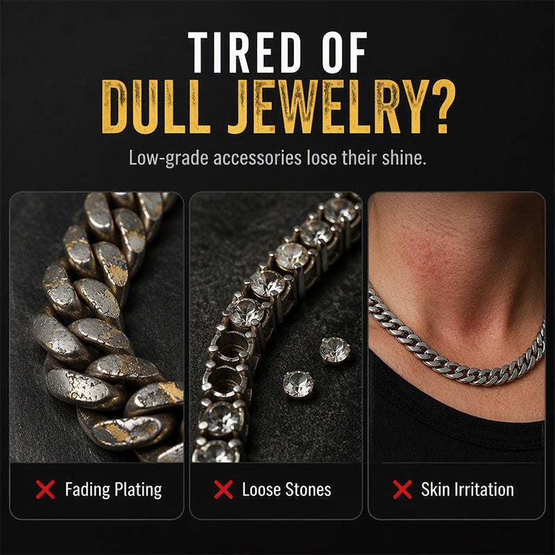 Men's Sprakling Rhinestone Pendant Necklace