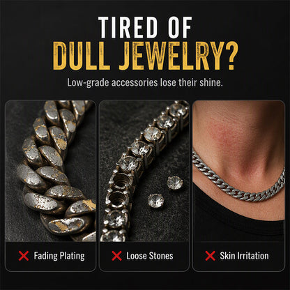 Men's Sprakling Rhinestone Pendant Necklace