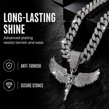 Men's Sprakling Rhinestone Pendant Necklace