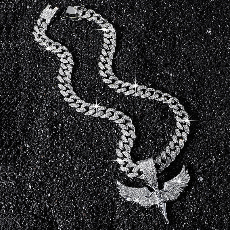 Men's Sprakling Rhinestone Pendant Necklace