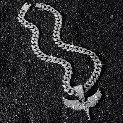 Men's Sprakling Rhinestone Pendant Necklace