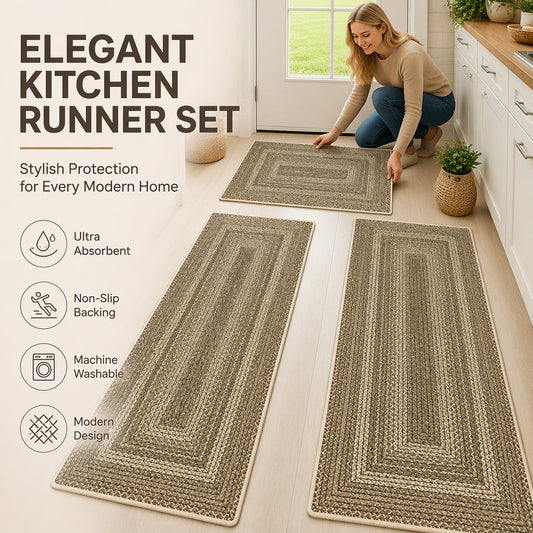 Elegant Woven Runner Rug