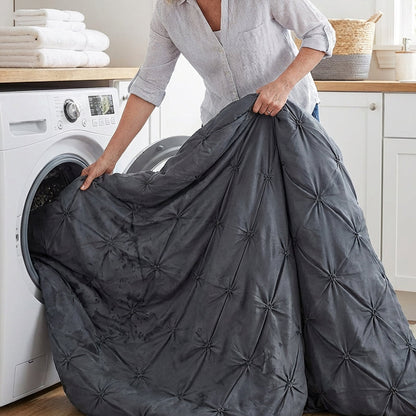 3-Piece Pintuck Pleated Duvet Cover & Pillowcases Set