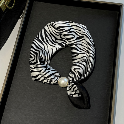 No-Tie Magnetic Pearl Clasp Soft Scarf