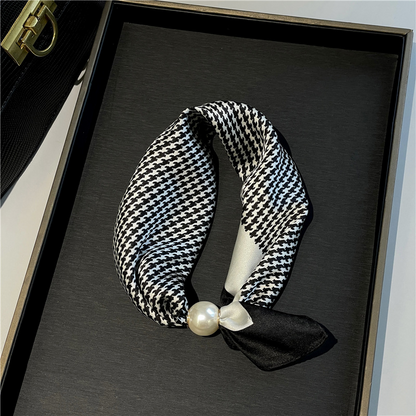 No-Tie Magnetic Pearl Clasp Soft Scarf