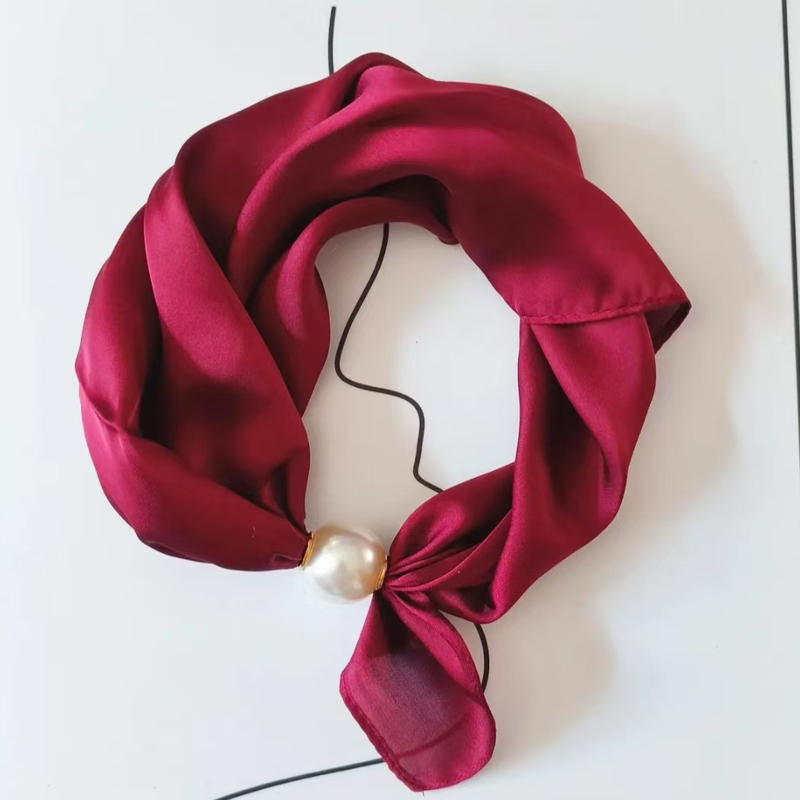 No-Tie Magnetic Pearl Clasp Soft Scarf