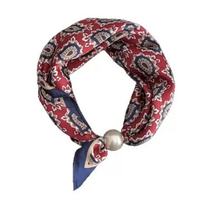 No-Tie Magnetic Pearl Clasp Soft Scarf