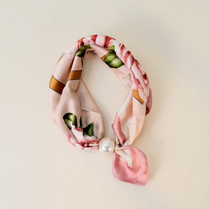 No-Tie Magnetic Pearl Clasp Soft Scarf