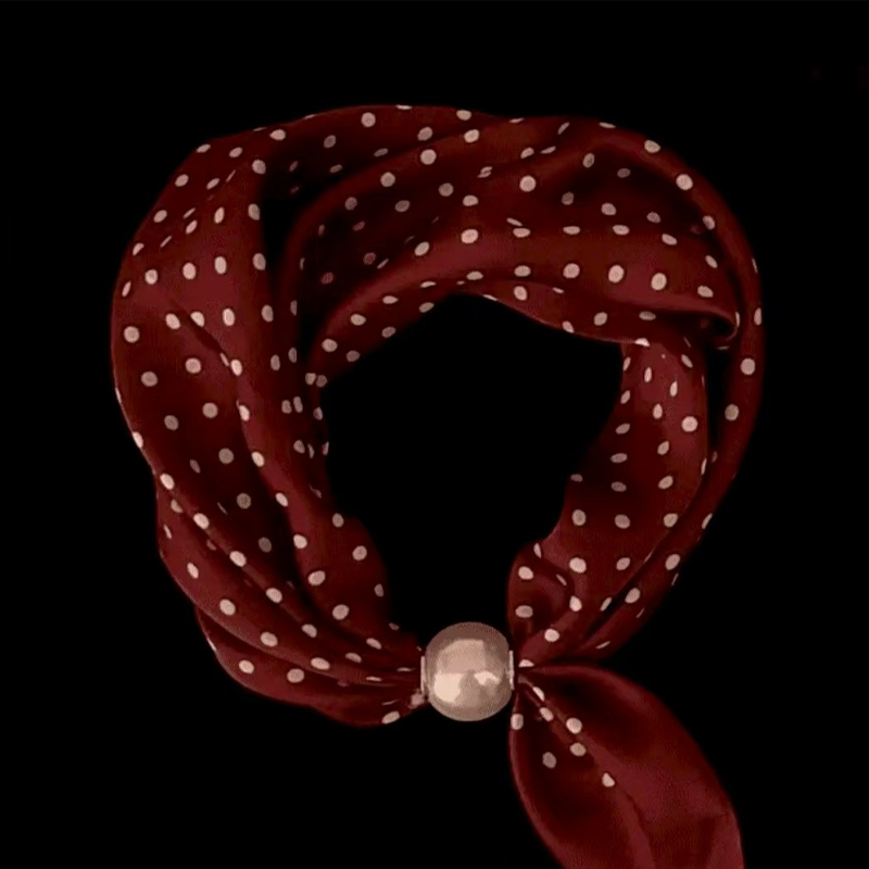 No-Tie Magnetic Pearl Clasp Soft Scarf