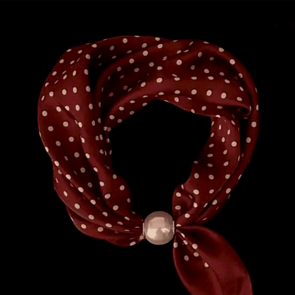 No-Tie Magnetic Pearl Clasp Soft Scarf