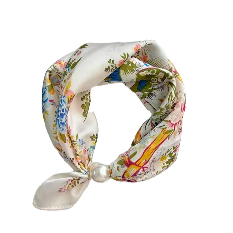No-Tie Magnetic Pearl Clasp Soft Scarf
