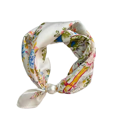 No-Tie Magnetic Pearl Clasp Soft Scarf