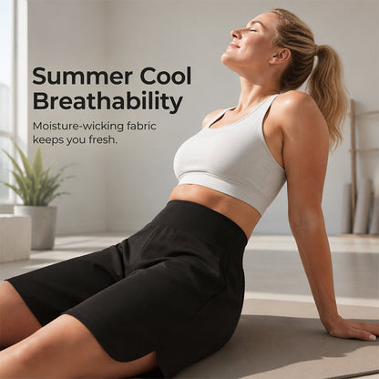 Women's Casual Wide-Leg Knee-Length Shorts