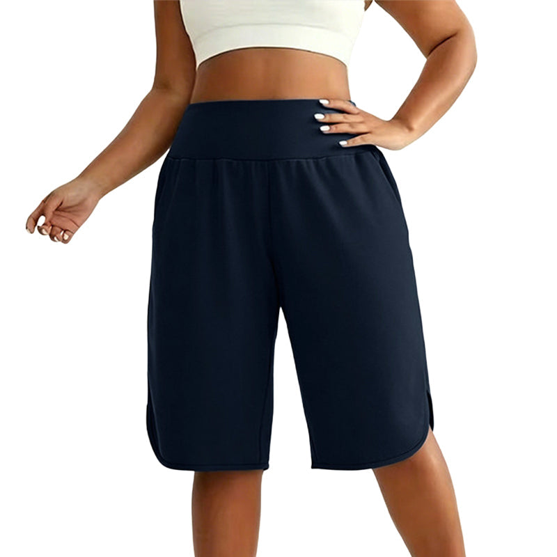 Women's Casual Wide-Leg Knee-Length Shorts