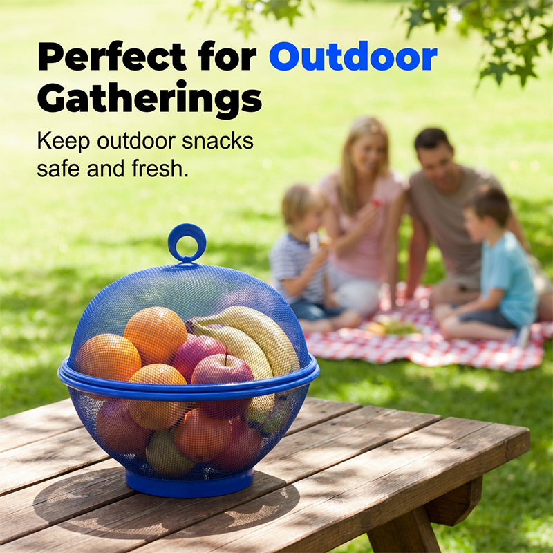 ⏳Time-Limited Special⏰ Fruit Basket with Lid – Breathable, Drainable, Insect Proof 🍇