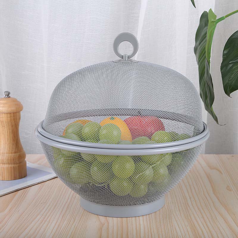 ⏳Time-Limited Special⏰ Fruit Basket with Lid – Breathable, Drainable, Insect Proof 🍇