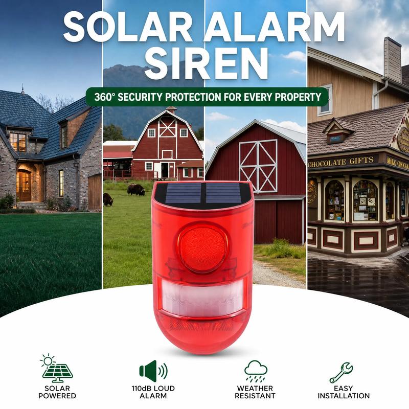 🔥 50% OFF 🚨 🐗 Solar Animal Repeller: 110dB Alarm, 6 LED Flash, Motion Sensor, IP65, for Garden & Farm