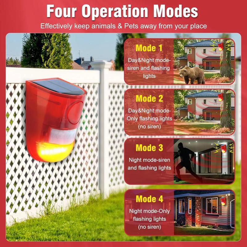 🔥 50% OFF 🚨 🐗 Solar Animal Repeller: 110dB Alarm, 6 LED Flash, Motion Sensor, IP65, for Garden & Farm