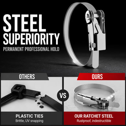 Heavy Duty Stainless Steel Cable Tie with Flip Lock Buckle