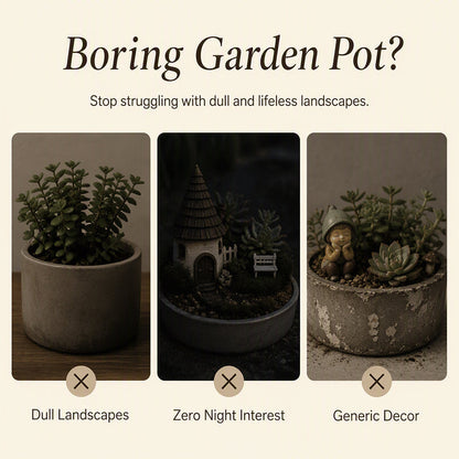 Luminous Retro Lantern Plant Stake