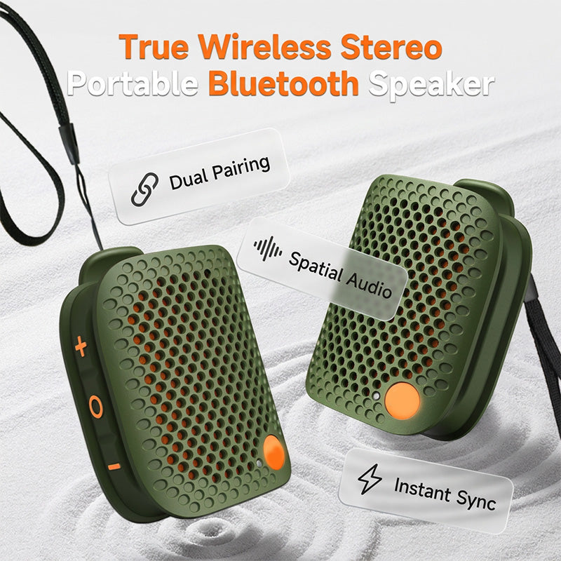 Portable Bluetooth Speaker with TWS Stereo IPX5 Waterproof Mini Wireless Speaker